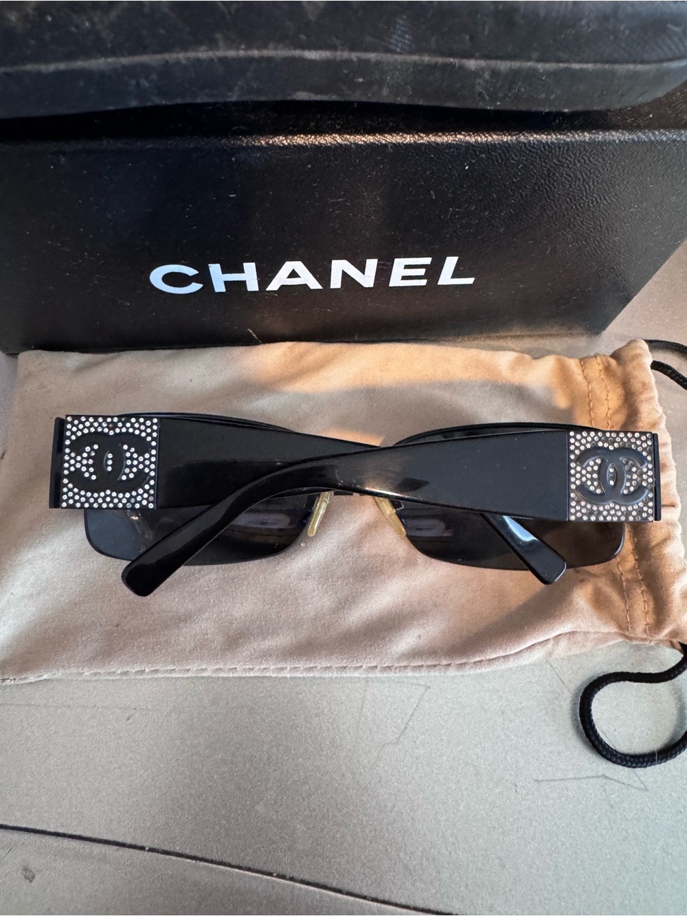 CHANEL 4117-B Vintage Black Sunglasses